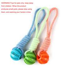 Bola Interactiva Portátil Dispensadora De Alimento Adecuada Para Que Las Mascotas Muerdan Y Muelan Los Dientes - Verde - Ver 8