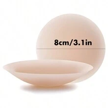 2pcs Silicone Invisible Nipple Cover Pasties, Thin & Breathable, Designed For Wedding Dresses, Strapless Gowns, Invisible Lingerie, Dresses, Jumpsuits, Vacation - Apricot - View 2