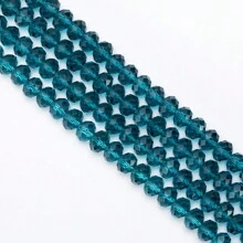 60 件 8 毫米刻面水晶珠、透明玻璃珠，用于 DIY 手链、项链、耳环首饰制作（蓝洞） - 藏蓝色 - 查看 5