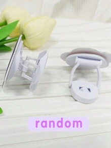 Thickened Shockproof Clear Phone Case With Heart-shaped Print And Glass Heart-shaped Holder For Compatibility With Iphone, Huawei, Xiaomi, And More - Multicolor - View 6