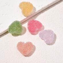 5入組隨機彩虹色糖果和心形珠子,適用於手工製作手鍊/項鏈/鑰匙扣/耳環 - 彩色 - 查看 10