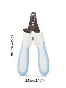 1pc Blue And White Rabbit Ear Pet Nail Clipper In Stainless Steel For Easy Cleaning And Grooming - Blue - View 5