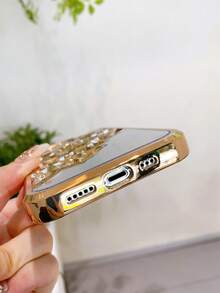 1入金色鍍膜鏡面手機殼,具有散熱和防震tpu,適用於iphone - 金色 - 查看 9