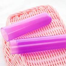 3pcs/pack Portable Outdoor Plastic Matte Candy Colored Toothbrush Holder - Pink - View 8
