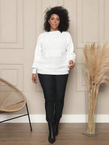 Plus Size Sweaters - Blanco - Ver 5