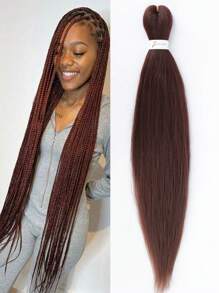 Braiding Hair Pre-Stretched 26 Inch Hair Extensions For Afro Crochet Braids Synthetic Wig DIY Pink Peach Red Yellow Brown Purple Grey Black Jumbo Braid - Dark Brown - View 1