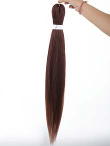 Braiding Hair Pre-Stretched 26 Inch Hair Extensions For Afro Crochet Braids Synthetic Wig DIY Pink Peach Red Yellow Brown Purple Grey Black Jumbo Braid - Dark Brown - View 4