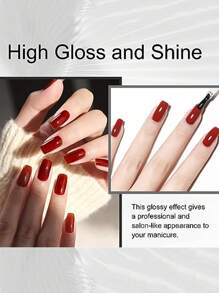 啞光明膠面層,3入組無需拭去的明膠面層和底層,絨面啞光澤亮效果清晰浸泡式光療指甲燈長效凝膠美甲明膠面底層,8 Ml,適用於家用沙龍 - 彩色 - 查看 5