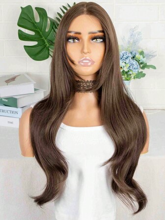 蕾絲前鬢毛前預拔頭髮與嬰兒毛鬆弛人類感人造纖維假髮天然卷