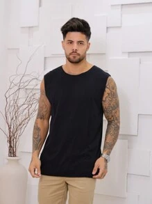 Men Tank Tops - Black - View 2
