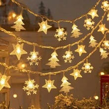 Christmas/Autumn Decoration Led Star String Lights, Flashing Colorful Lights, Ideal For Christmas Treeschristmas Decor Christmas Gift Thanksgiving Christmas Tree Decor Ornaments Christmas Light Bedroom Decor Home Decor Party Decor Holiday Festival Room Decor