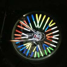 12/24/36PCS Bag Bicycle Wheel Spokes Reflective Sticker Tube Strip Warning Light DIY 7.5cm MTB Cycling Reflector Reflective Kit