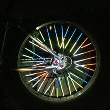 12/24/36PCS Bag Bicycle Wheel Spokes Reflective Sticker Tube Strip Warning Light DIY 7.5cm MTB Cycling Reflector Reflective Kit
