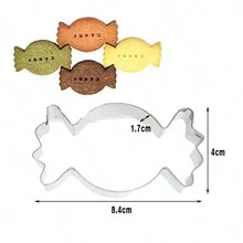 1pc Halloween Candy Shaped Stainless Steel Fondant Cookie Cutter For Kitchen Baking Decoration And Cake Embossing - candy - View 2