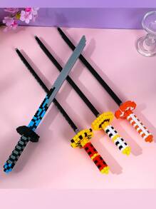 1pc Connectable Building Block Swords & Knives, Building Bricks, Pegs & Puzzles For Intelligence Development Room Decoration - Red - View 5