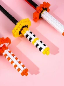 1pc Connectable Building Block Swords & Knives, Building Bricks, Pegs & Puzzles For Intelligence Development Room Decoration - Red - View 7