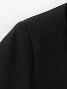 4件式男童禮服套裝,紳士晚禮服套裝,包括外套、褲子、領帶、口袋款禮服,適用於秋冬季節 - 黑色 - 查看 7