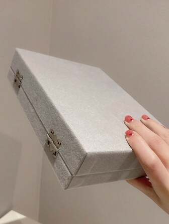 1 st genomskinligt glas smycken Organizer Box Bröllop