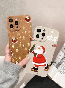 2 件装圣诞老人卡通图案 TPU 磨砂防摔手机壳，兼容 16/11/12/13/14/15/15 Pro/15 Plus/15 Pro Max/7 Plus/8 Plus/X/Xs Max/Xr/11 Pro/12 Pro/13 Pro/14 Pro/12 Mini/13 Mini/11 Pro Max/12 Pro Max/13 Pro Max/14 Pro Max/14 Plus/6/6s/6 Plus/7/8/16 Pro/16 Plus/16 Pro Max/SE&Galaxy/A54/A14/A12/A13/A15/A32/A33/A24/A52S/S20/S21/S22/S23/S24/S23 Plus/S24 Ultra - 彩色 - 查看 2