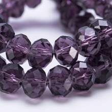 65 pièces violet Perle Cristal & 8mm Verre Perle Artisanat DIY Perle Pour Fabrication Bracelet , Collier , Boucles D'oreilles Et Bijou