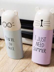 1pc Creative Toothbrush Holder Set With Cute Cup, Portable And Stylish - Pink - View 5