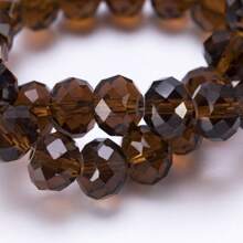 80pcs 6mm Faceted Crystal Beads, Transparent Glass Beads For DIY Bracelet, Necklace, Earring Jewelry Making