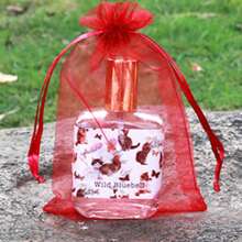 20 Piezas Bolsas De Organza De Regalo Con Cordón Rojo, Para Navidad, Cumpleaños, Recuerdo De Fiesta, Boda, Bolsita Para Joyería, Dulces