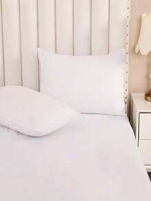 Juego De Sábanas Blancas (3 Piezas) - Blanco - Ver 6