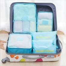 6pcs Travel Storage Bag Clothes Storage Bags Portable Luggage Organizer For Home Closet Divider Drawer Organiser Travel Clothes Classify Bag - Navy Blue - View 9