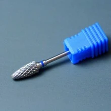 1个硬化合金玉米形指甲锉头，设计不伤皮肤，可快速卸除指甲油、凝胶和延长甲，指甲护理打磨头 - 藍色 - 查看 5