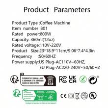 Single Serve Coffee Maker With Filter Mini Coffee Brewer for K Cup Pods Capsule Ground Coffee Instant Coffee Machine - Red - View 10