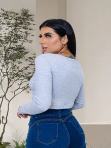 Women Tops - Màu Xám nhạt - Xem 4