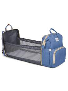 Cuna Plegable De Gran Capacidad Para Bebé - Celeste - Ver 1