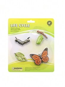 Realistic Model Toy Of Butterfly, Natural Science Education For Kids On Life Cycle Cognition, Specimen, Teaching Aid - White - View 4