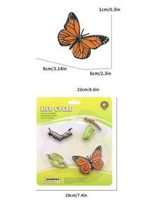 Realistic Model Toy Of Butterfly, Natural Science Education For Kids On Life Cycle Cognition, Specimen, Teaching Aid - White - View 5