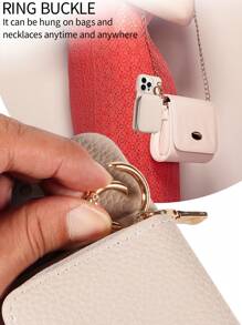 1pc Multifunctional Zipper Accordion Card Holder Wallet Case Compatible With Apple 17 Pro Max/17 Pro/17/Air/16 Pro Max/16/15/14/13,G A16