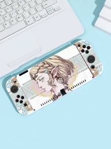 卡通動漫風格可愛的精靈女孩彩繪防震矽膠保護殼,可兼容switch - 彩色 - 查看 1