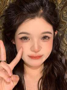 1副Jeruru棕色美瞳，年抛型，14.5毫米，适合万圣节角色扮演 - 棕黃 - 查看 7