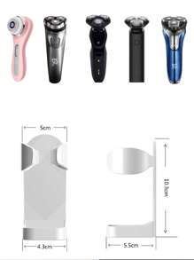 1入組電動刮鬍刀架,掛壁式浴室收納組織器,適用於電動剃鬚刀、潔面刷和牙刷 - 白色 - 查看 5