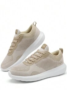 Women's Running Shoes - Beige - View 1