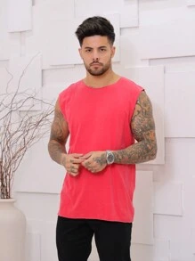 Men Tank Tops - Red - View 2