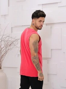 Men Tank Tops - Red - View 5