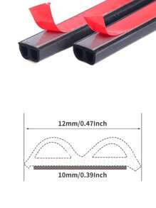 5 meters rubber car silent B-type sealing strip Door protection strip Auto self-adhesive door sound insulation strip universal type