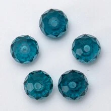 60 件 8 毫米刻面水晶珠、透明玻璃珠，用于 DIY 手链、项链、耳环首饰制作（蓝洞） - 藏蓝色 - 查看 9