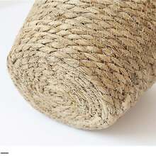 1pc Brown Straw Flower Pot Nordic Style Straw Garden Type Flower Arrangement Woven Flower Basket Storage Home Living Room Desktop Decoration