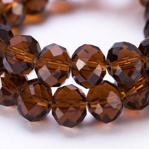 80pcs 6mm Faceted Crystal Beads, Transparent Glass Beads For DIY Bracelet, Necklace, Earring Jewelry Making