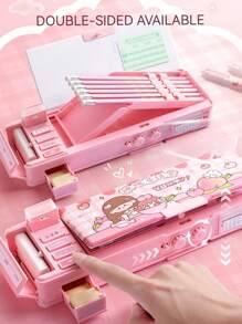 粉色密碼鎖鉛筆盒 - 粉色 - 查看 1