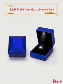Creative Led Light Up Proposal Jewelry Box For Ring And Earrings Collection, Flashing - Red - View 3