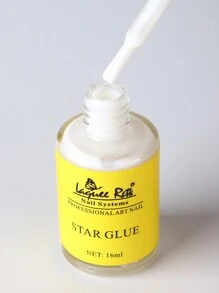 FULL BEAUTY 16毫升轉印箔膠甲油粘合貼紙箔片甲凝膠浸泡式uv印花凝膠亮光甲藝人icure凝膠指甲膠用於鑽石珍珠箔 - 白色 - 查看 4