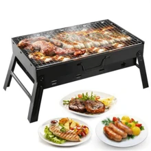 Mini parrilla de carbón portátil , plegable acero Inoxidable - Negro - Ver 2